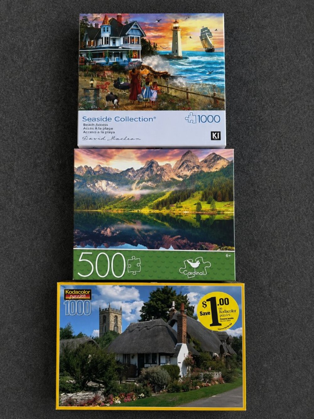 Scenic Jigsaw Puzzle Lot of 3 – 1000 & 500 Pieces